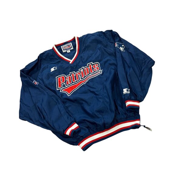 Vintage 90's Starter New England Patriots NFL Pro Line Windbreaker Jacket XL - Picture 3 of 9